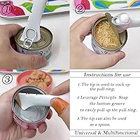 Vista 3 de 3 piezas de tapas para latas de comida para mascotas y una cuchara para lata Linda cuchara abridora con forma de pata para comida húmeda de gato