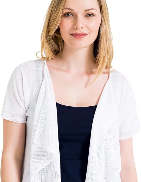 Short sleeve waterfall cardigan Clearance