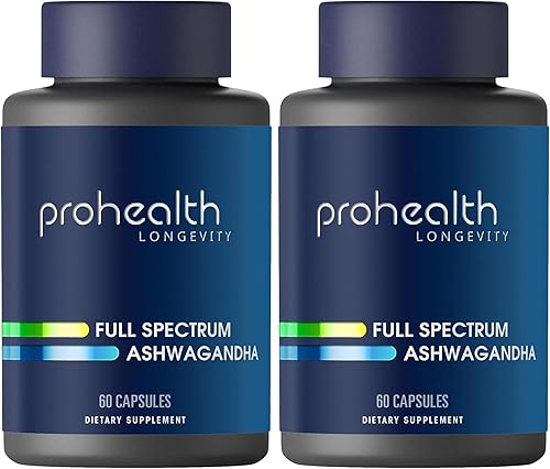 Miniatura 4 de ProHealth Ashwagandha Suplemento 60 cápsulas, extracto orgánico de raíz y polvo, Ashwagandha para mujeres y hombres, apoya el estrés y el sueño