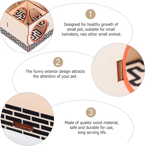 Miniatura 2 de balacoo Juguete de escondites - Decoración múltiple para ardilla cerdo grande para dormir, accesorios de animales para la casa, túnel de actividad