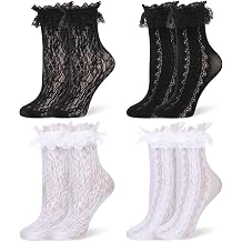 Lace Socks Women, Ruffle Socks White Black Cute Lolita Sock