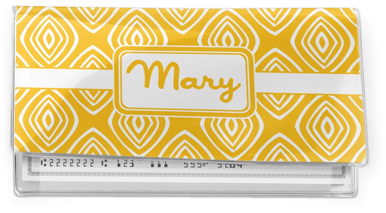 Personalized Tribal Diamond Vinyl Checkbook Cover