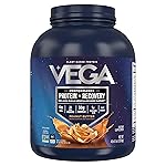 Vega Sport Vegan Protein Powder + Recovery - 30g Plant Based Protein per Serving, Peanut Butter, 45 Servings, 5g BCAAs, Probiotics, NSF Certified, for Shakes & Smoothies, 4.2lbs (Packaging May Vary)