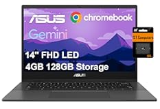 ASUS Chromebook CM14 Laptop (14" FHD LED Anti-glare, MediaTek Kompanio 520, 128GB Storage (64GB eMMC + 64GB SD Card)), Home & Student, Ruggedized, 15-Hr Long Battery Life, Webcam, Wi-Fi 6, Chrome OS