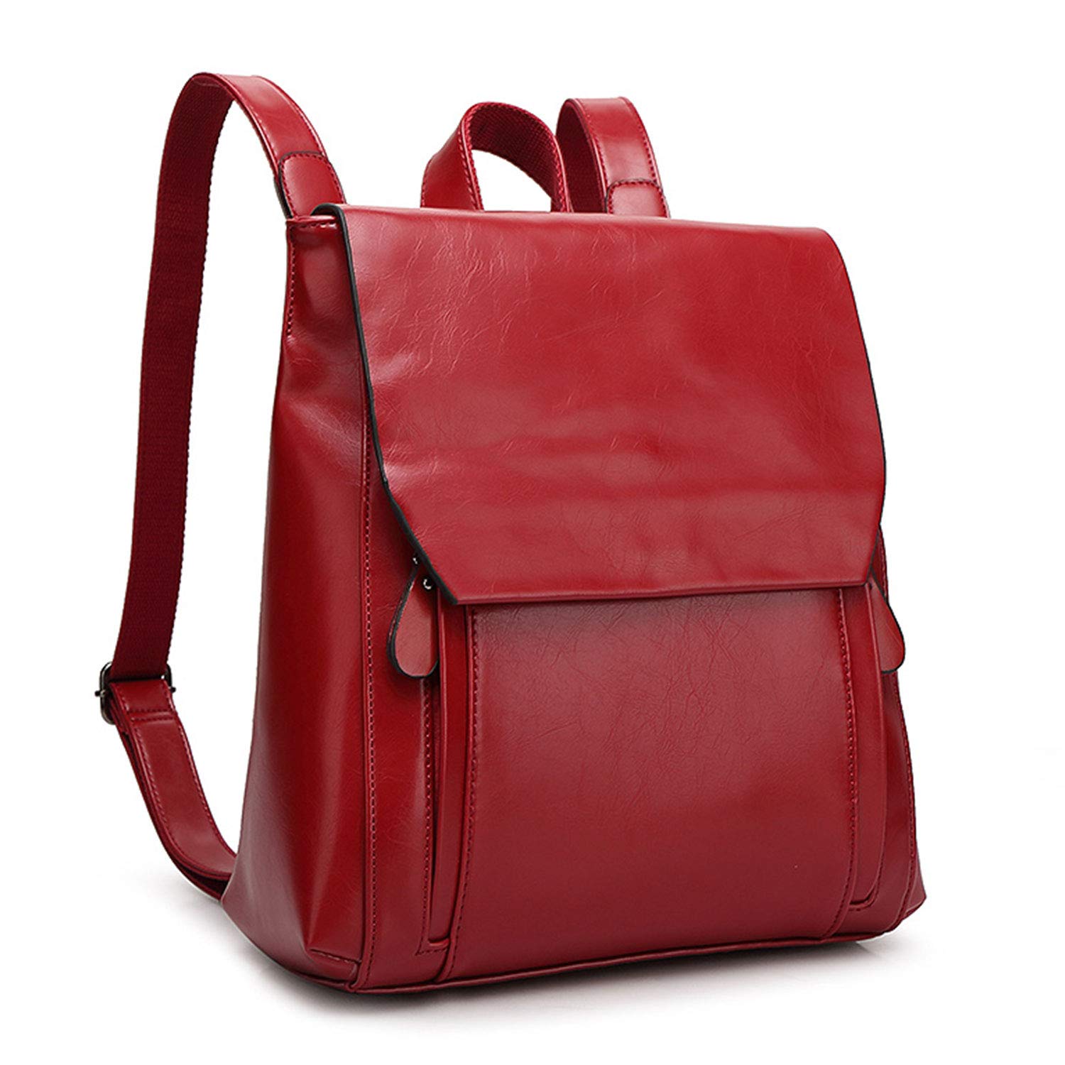 Donne Zaino in Pelle PU Impermeabile Scuola Borsa da College Snap Magnetico Zaino per Ragazze