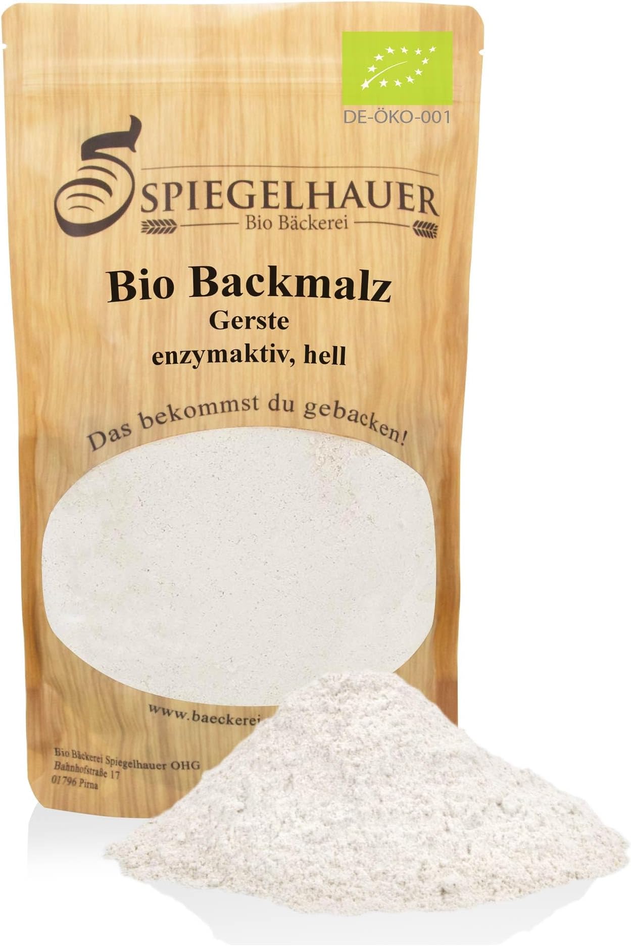 Organic Barley Baked Malt - high-Quality Baking Malt (Light) - Enzyme-Active and Free additives - First-Class Malt Flour for Crispy Bread and Rolls - Content: 1kg Organic Barley Malt