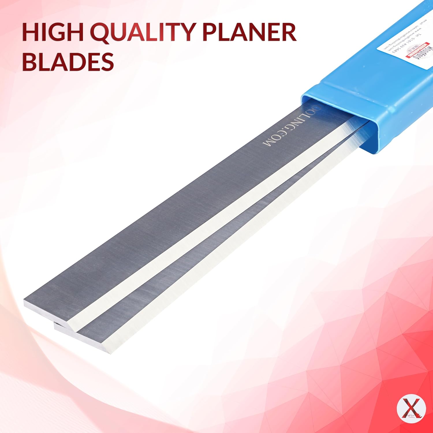 for Delta 22-540 Jointer Knives 12-1/2 Inch Double Edged Reversible Planer Blades Also fit Jet JWP-12-4P, JWP-12DX - Set of 2
