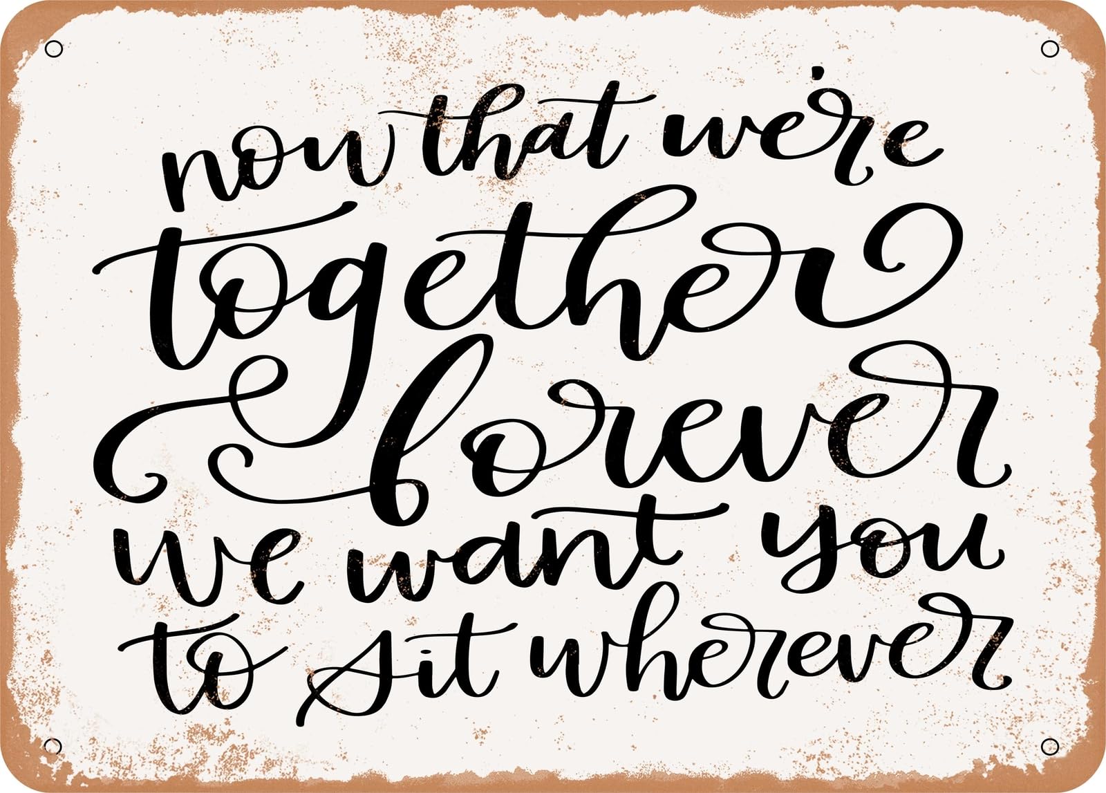 Miaomansenstore Metal Sign - Together Forever - Vintage Look Sign Home Decor