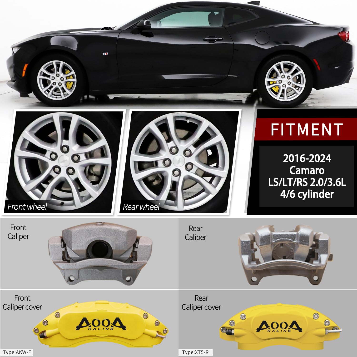 AOOA RACING イエローブレーキキャリパーセット AOOA RACING イエローブレーキキャリパーセット BRAKE PROS