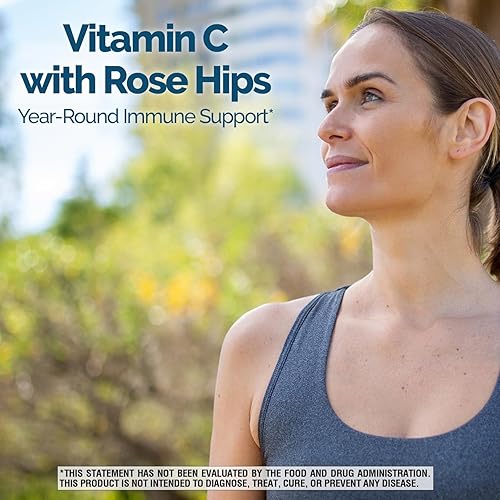 Miniatura 5 de Nature's Wonder Vitamina C 1000 mg con tabletas Rose HIPS para la salud inmunológica, 250 porciones, 250 unidades