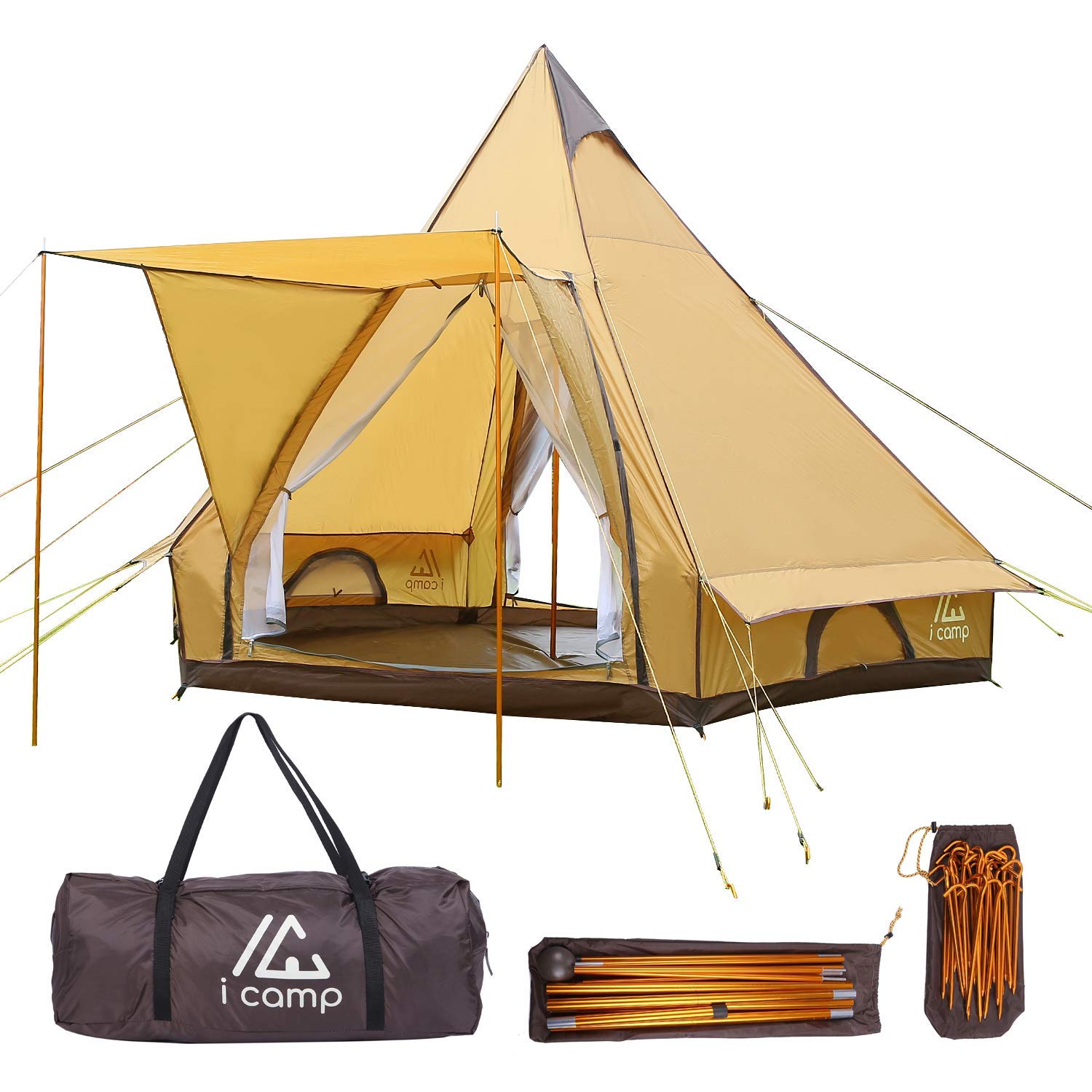 ワンポールテント makuichi「i camp テント」 Amazon | icamp(アイキャンプ) ワンポールテント makuichi（マクイチ