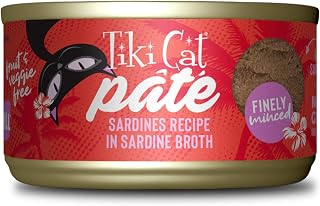 Tiki Cat Grill Pâté Wet Cat Food, Sardines, 2.8 oz. Cans (12 Count)