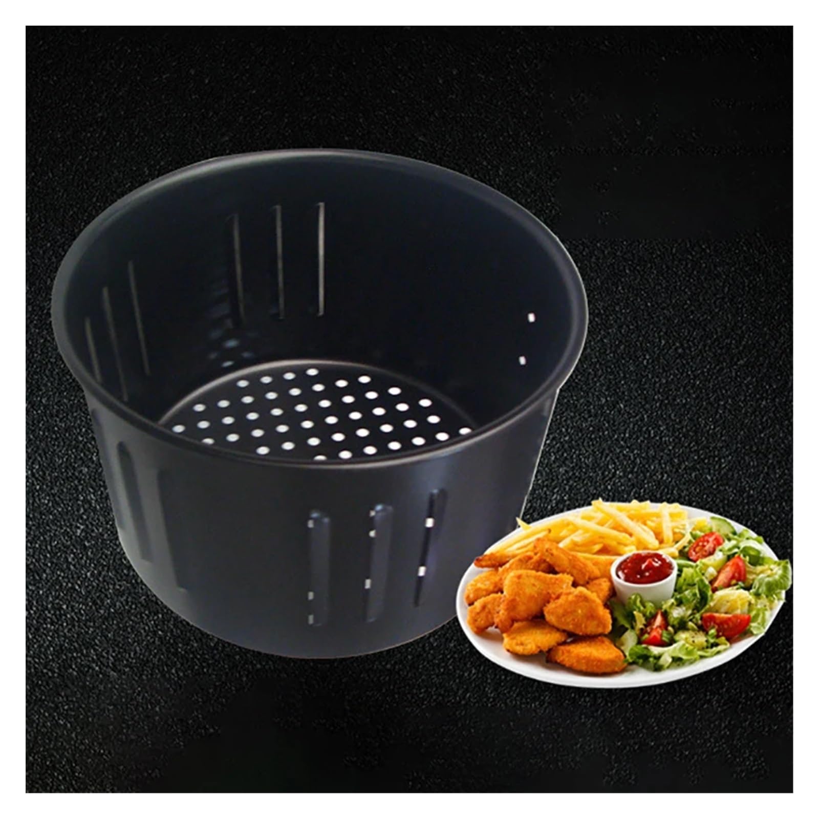 Genérico Cesta de Repuesto for freidora de Aire de 2,6/3,5 l, Drenaje for Horno y freidora de Aire, Accesorios for freidoras de Aire(3.5L)