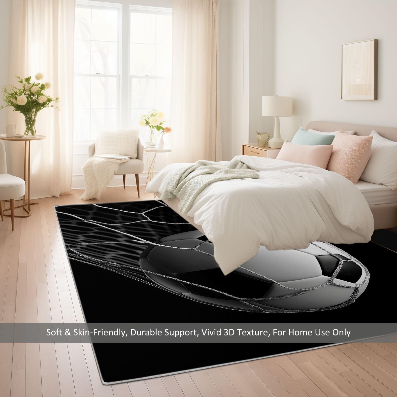 Art Gaming 80 x 150 cm Tapis de Chambre Doux Moquette, Sports Football Sports Géométrique Lavable Antidérapant Tapis de Salon - Moquette pour Salle de Séjour Chambre d'enfant Salle de Jeu