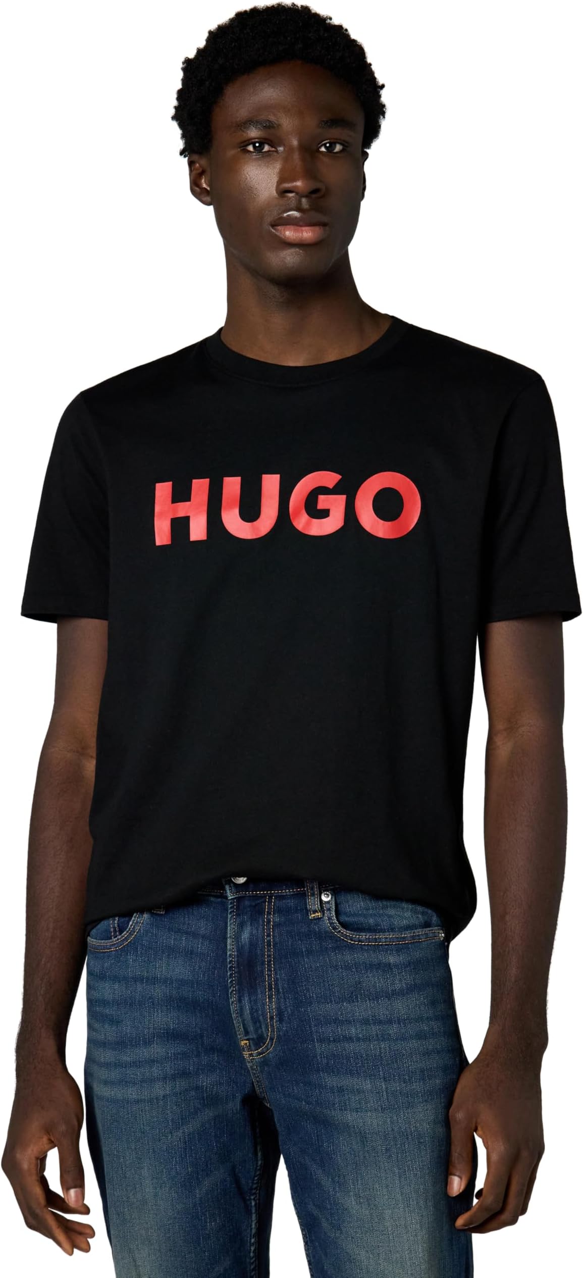 HUGO mens Print Logo Short Sleeve T-shirt T-Shirt