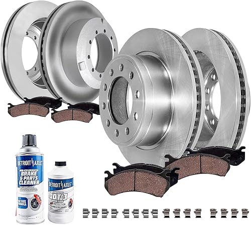 Miniatura 21 de Detroit Axle - Kit de frenos para 2005-2010 Scion TC Rotores de freno de disco delantero y trasero pastillas de freno de cerámica con hardware 2006