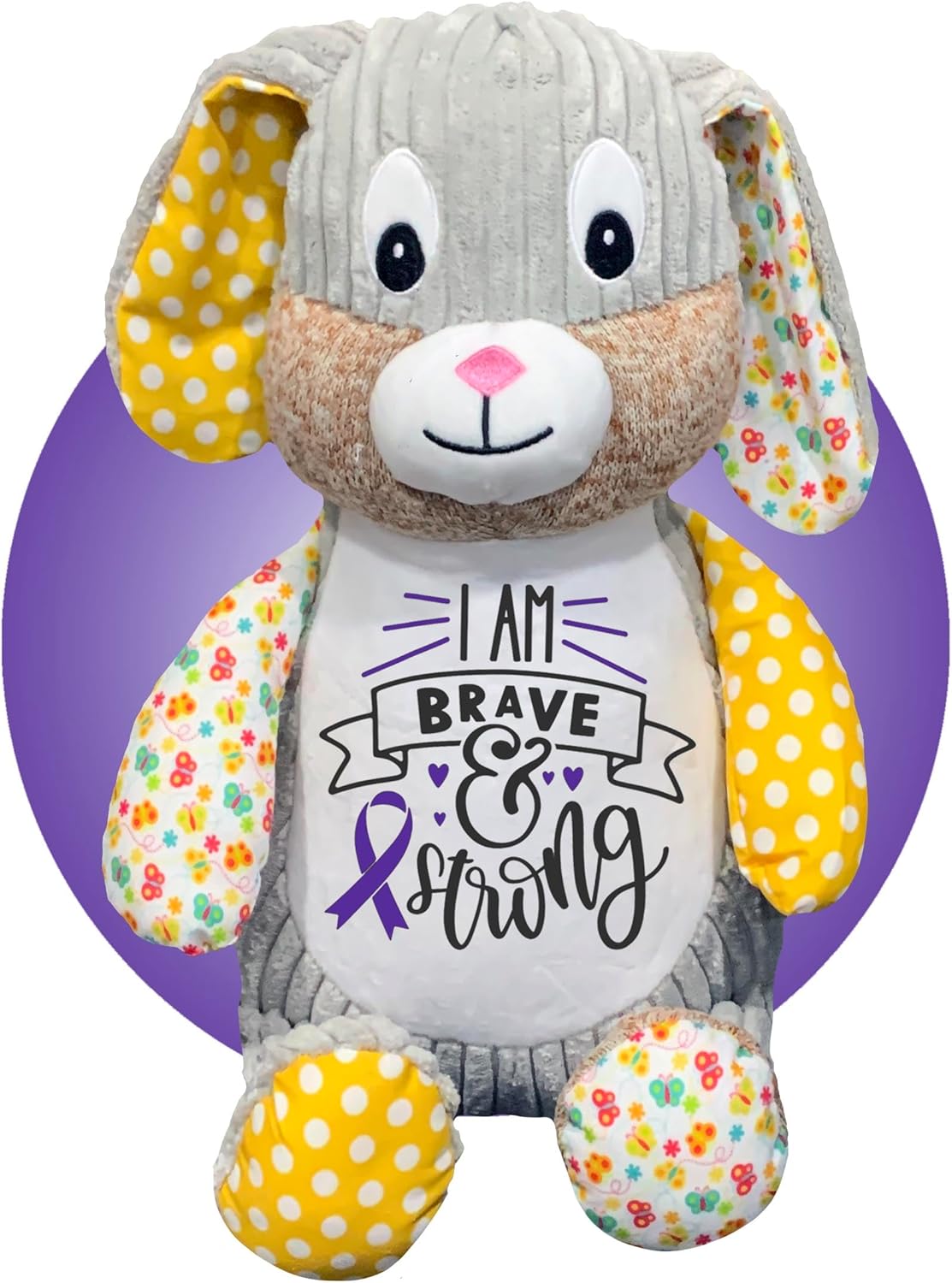 Epilepsy Gifts for Kids - Personalized 17" Teddy Bear - Gifts for Epileptic Kids - Epilepsy Awareness Products - Dravet Syndrome Products