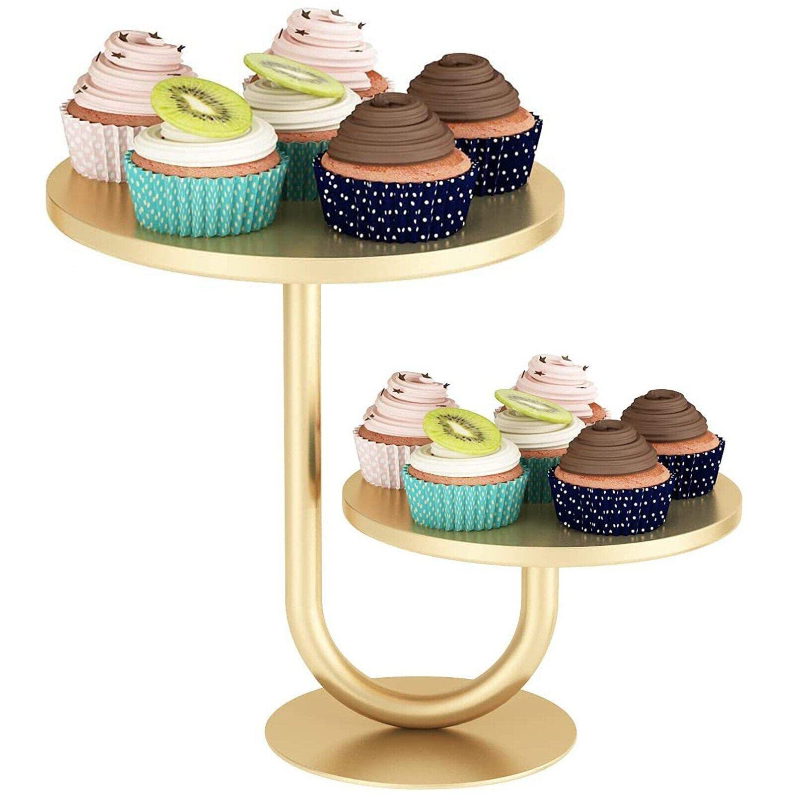 Kuchenausstellungsständer 2-stufig Cupcake Stand Nachmittag Tea Party Runde Teller, Die Platten Für Partys Hochzeitstorte Servieren