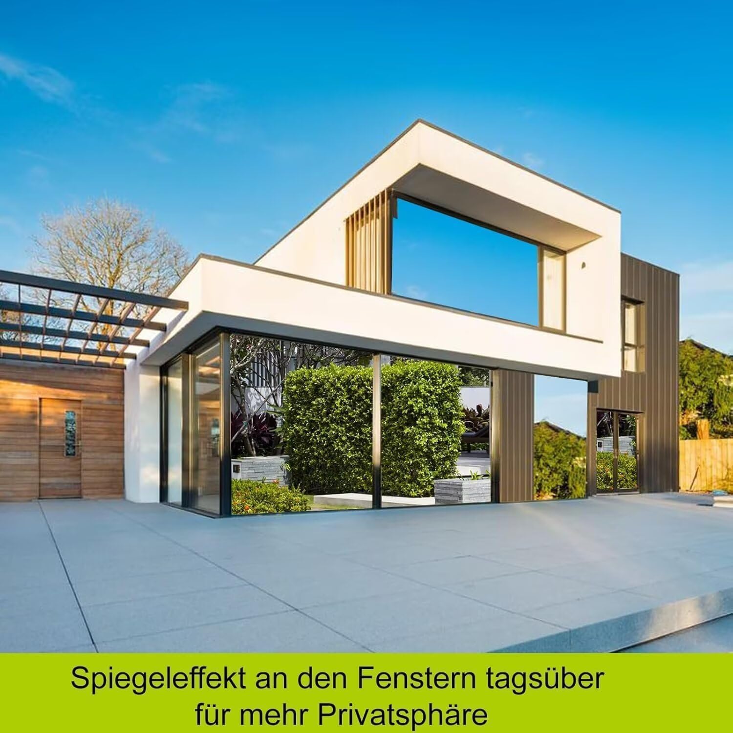 UV Schutzfolie (Silber 118X400cm)| Spiegelfolie Fenster Hitzeschutz | Sonnenschutzfolie Fenster innen oder außen | Spiegelfolie Selbstklebend Rückstandslose | Fensterfolie Sonnenschutz Hitzeschutz