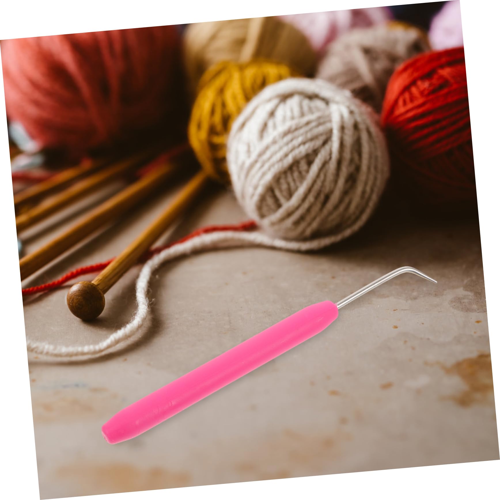 BELLIFFY Schal und Mützen Strickrahmen aus Kunststoff Selbstgemacht Strickzubehör für Bastelarbeiten Platzsparend für Feine Strickstücke Zufällige Farbe