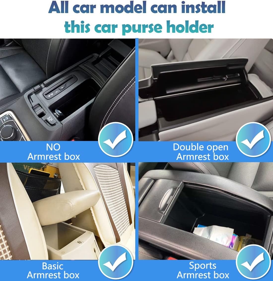 The Latest Car Net Pocket Handbag Holder, Driver Storage Netting Pouch for Purses and Bags, Safe Driving (Black)