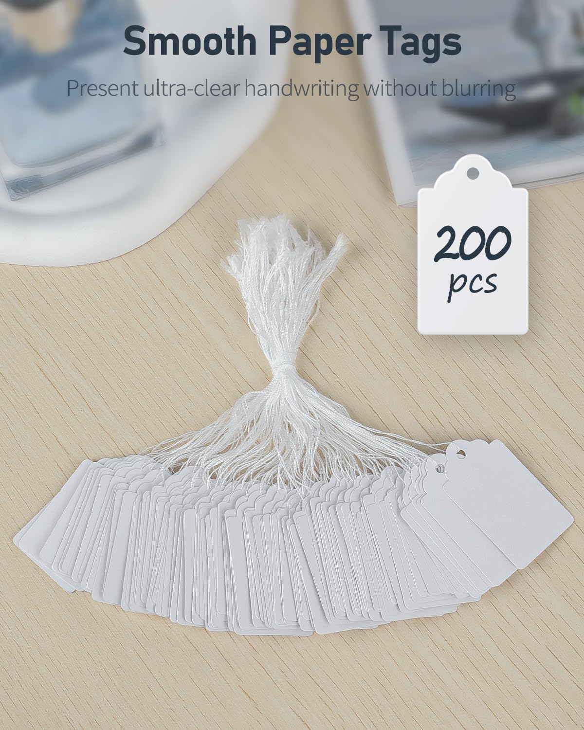 With String Uniclife 200 Pcs Attached Price Tags