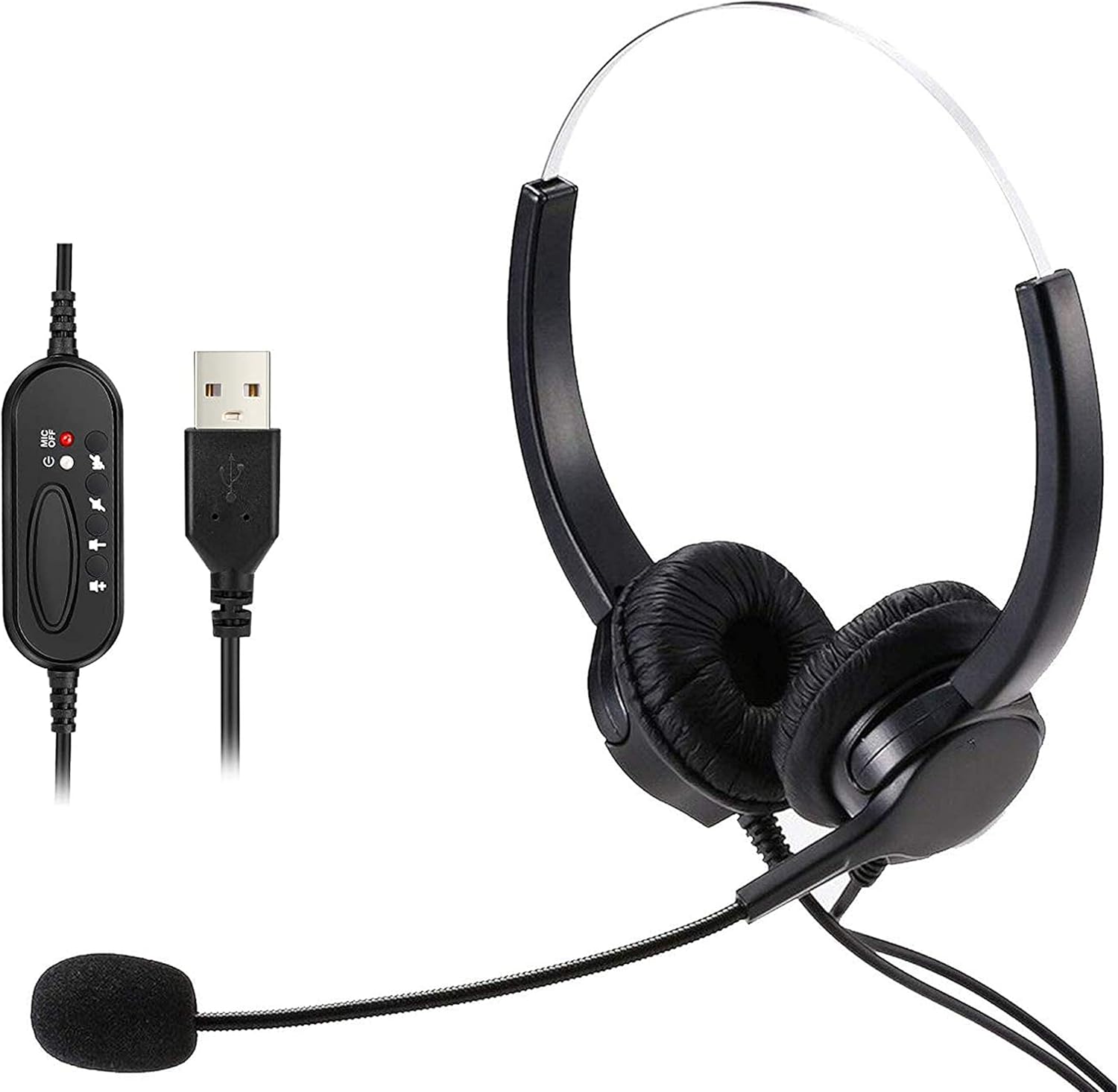 Gaming Headset,Headsets with Microphone,USB PC Headset,Noise Cancelling