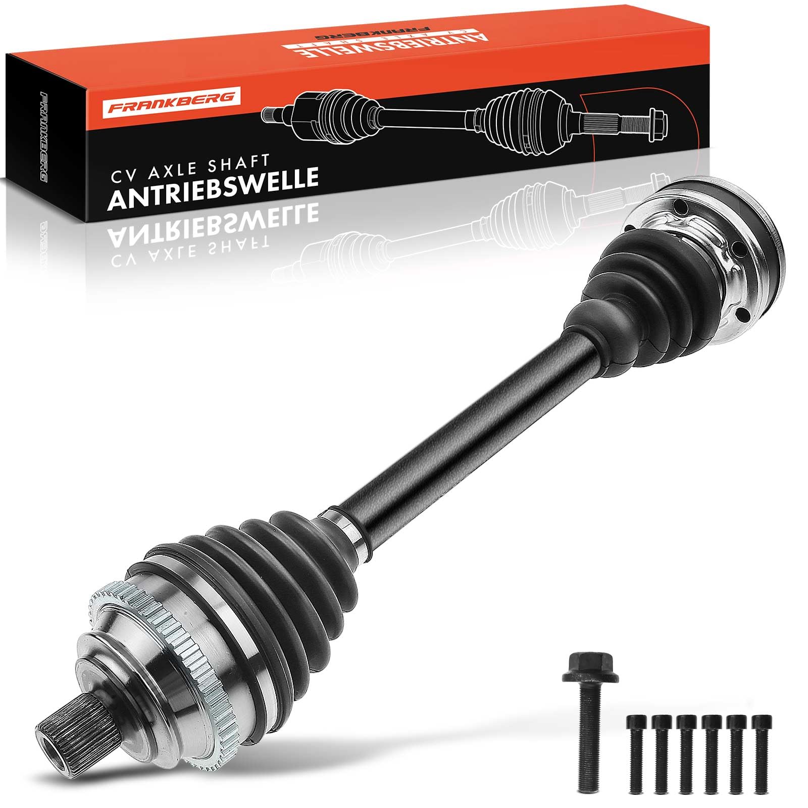 Frankberg Antriebswelle Achswelle Schaltgetriebe Mit ABS Ring Vorderachse Kompatibel mit Transporter IV Bus 70B 70C 70J 70K 7DB 7DC 7DJ 7DK Replace# 701407271P