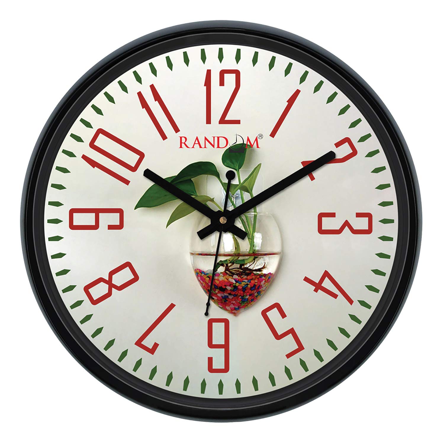 Buy RANDOM 12inch Plastic & Glass Decorative Wall Clocks for Home