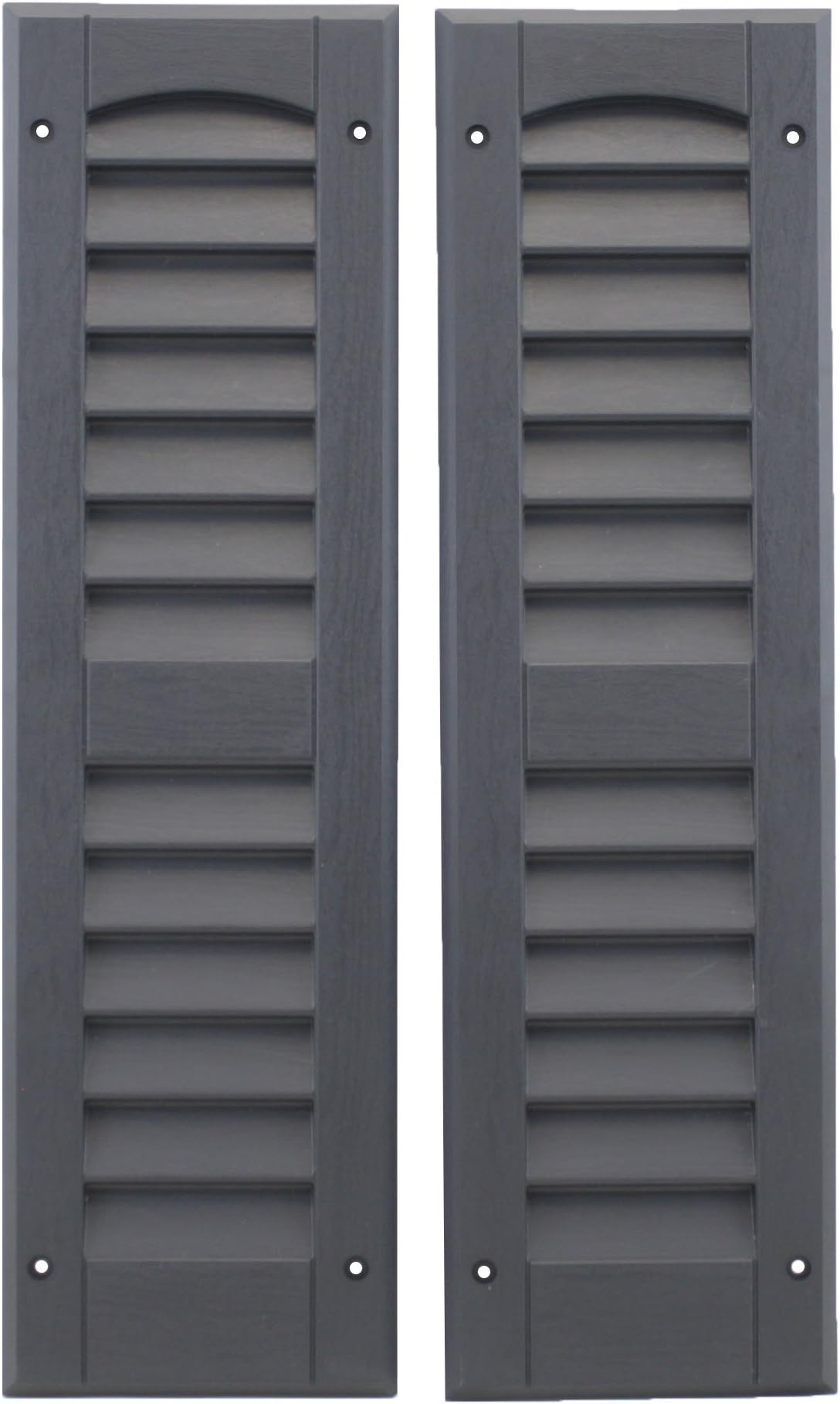 Shed Windows and More Louvered Shed Shutter or Playhouse Shutter Black 6" X 21" Sold by The Pair