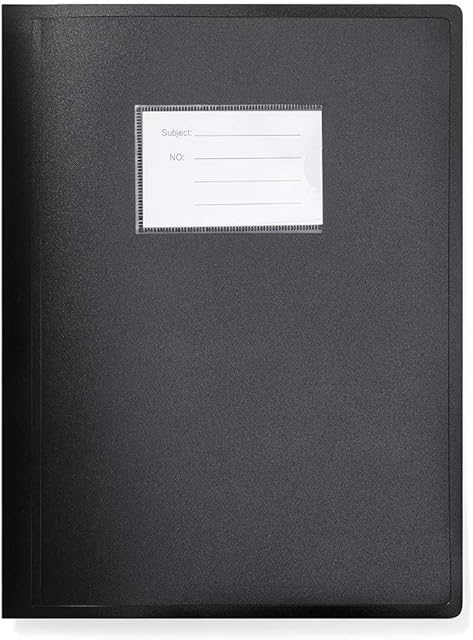 Arpan A4 Black Presentation Display Book Folder with Flexible Cover for Individuals, School, Colleges, Offices, Professionals, Businesses - Flexicover 62 Pockets 124/Sides Pocket