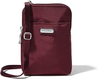 Women's Take Two Bryant Crossbody-Small Travel Bag with RFID Blocking Sleeves-Water-Resistant Lightweight Mini Purse, Dark Cherry, One Size
