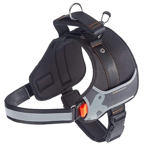 Ferplast Arnés para Perros Hercules XXL, Acolchado, Resistente, Anti-rasguños, Visible en la Oscuridad