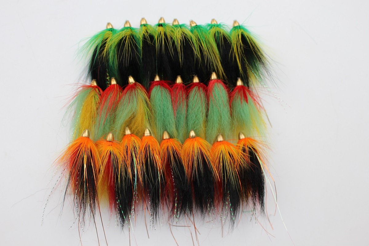 Tigofly Spring Collection 24 pcs 3 Patterns Assorted Cone Head Tube Flies Salmon Trout Steelhead Fly Fishing Flies Lures Set