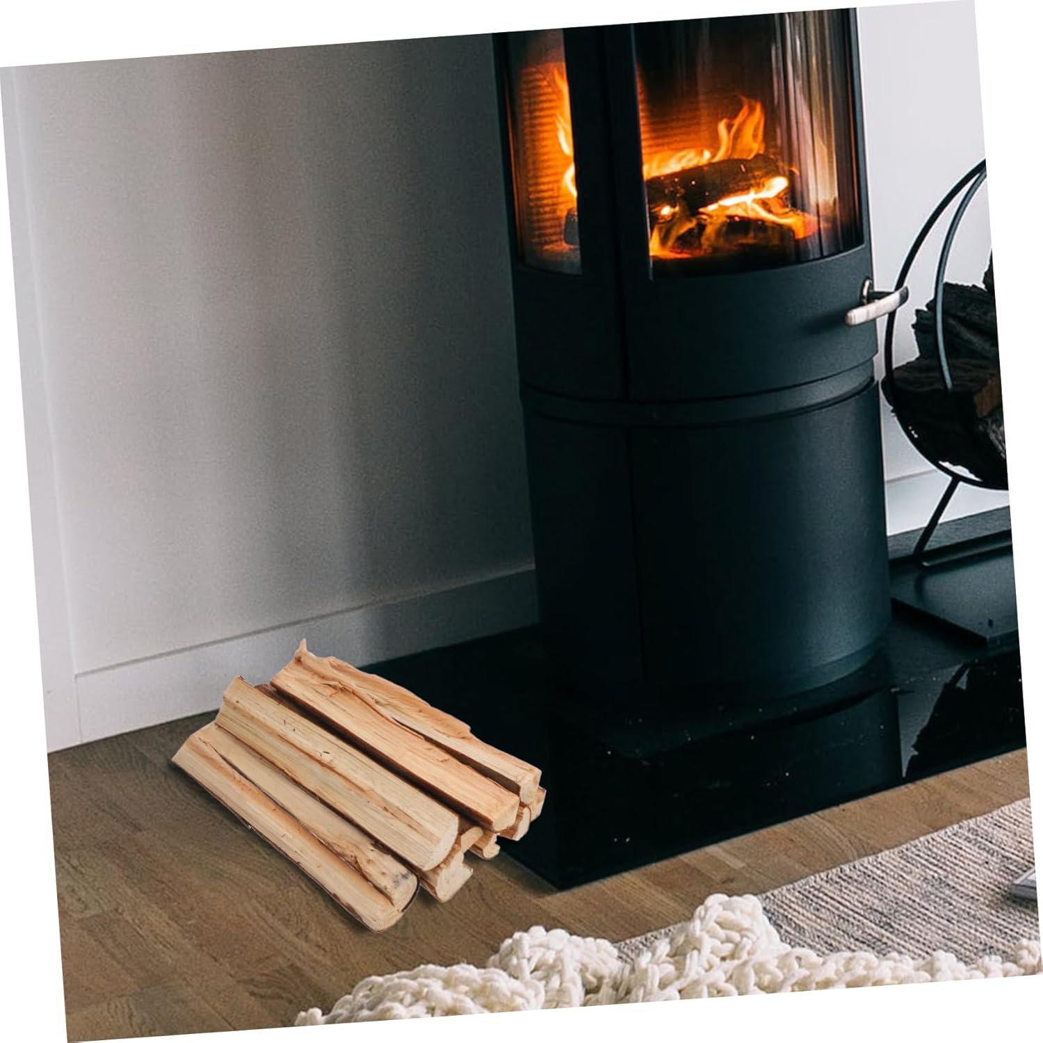 10pcs Faux Firewood Decorative Logs for Indoor Fireplace Realistic Split Natural for Cozy Home Decor and Bonfire Party Atmosphere