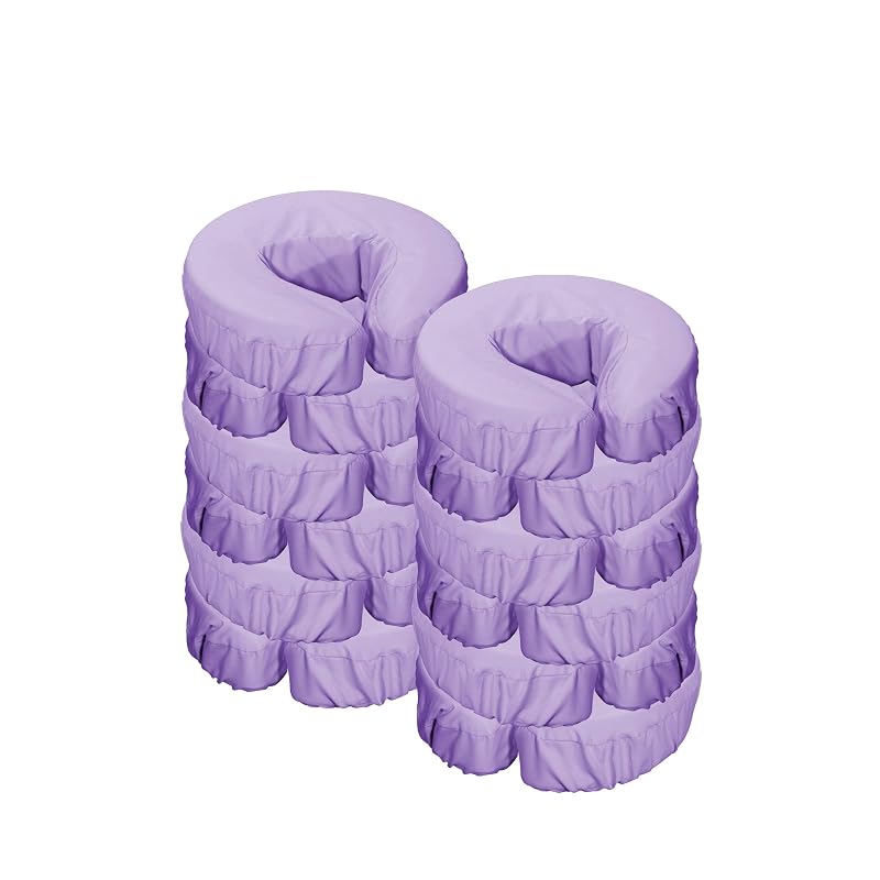 Master Massage Conjunto com 12 capas de microfibra para almofada facial de maca de massagem, roxo