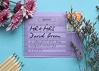 Vista 3 de SKATAN Lettering and Envelope Addressing Guide, 3 Stencil Templates-in-1, fits a Wide Range of Stationery and Envelopes