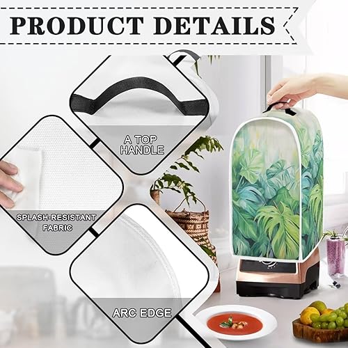 Vista 142 de doginthehole Hummingbird Blender Covers for Kitchen, Washable Appliance Covers Anti Fingerprint Stain Resistant Polyester Blender Dust Cover