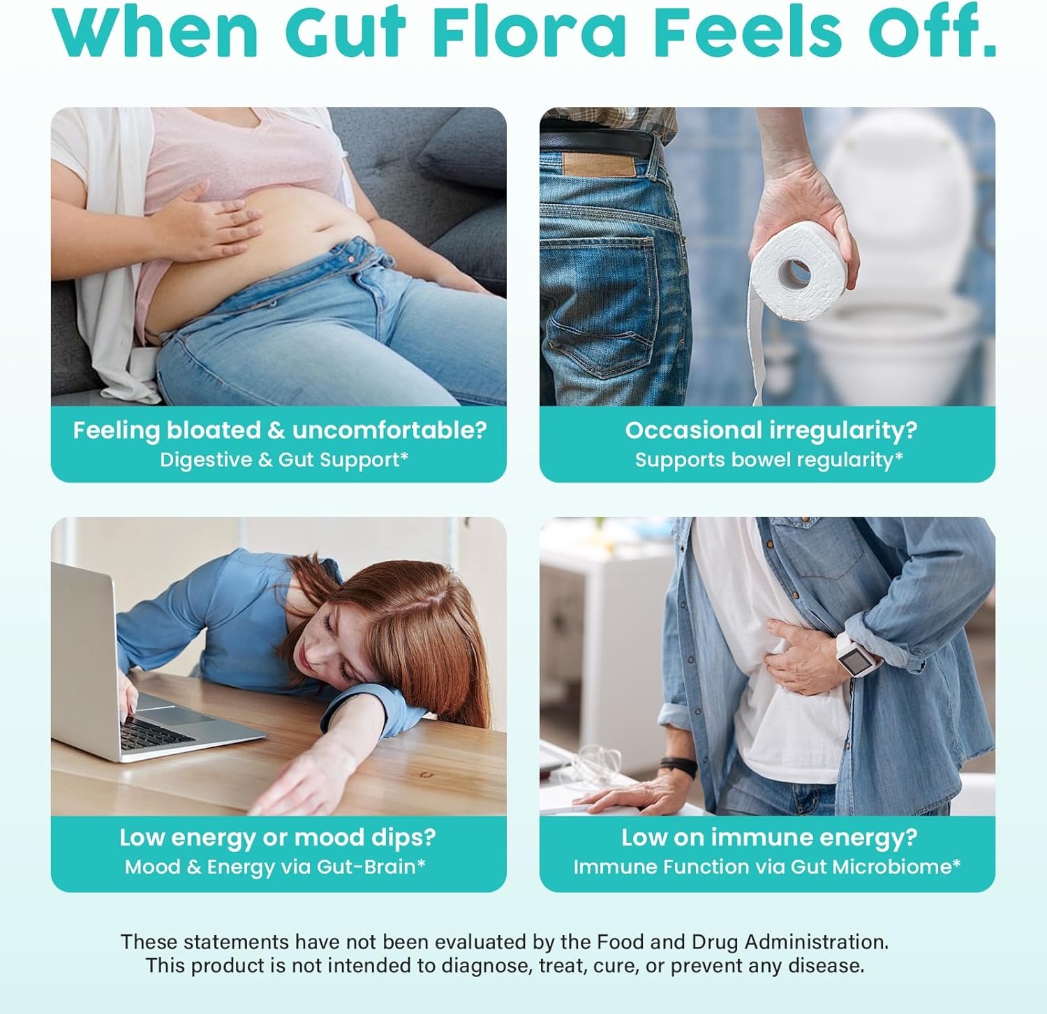 (180 Count) Probiotic Gummies, 19 in 1 Prebiotics Postbiotic Probiotic Gummies, 100 Billion CFU Probiotics for Women Men, Complete Immune, Gut & Digestive Support*, Sugar Free, Vegan - Image 3