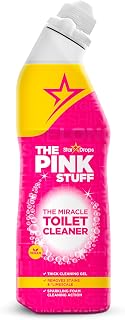 The Pink Stuff Miracle Toilet Cleaner Gel 750ml - Removes Limescale, Stains & Odors, Fresh Rhubarb Scent for Sparkling Bowl