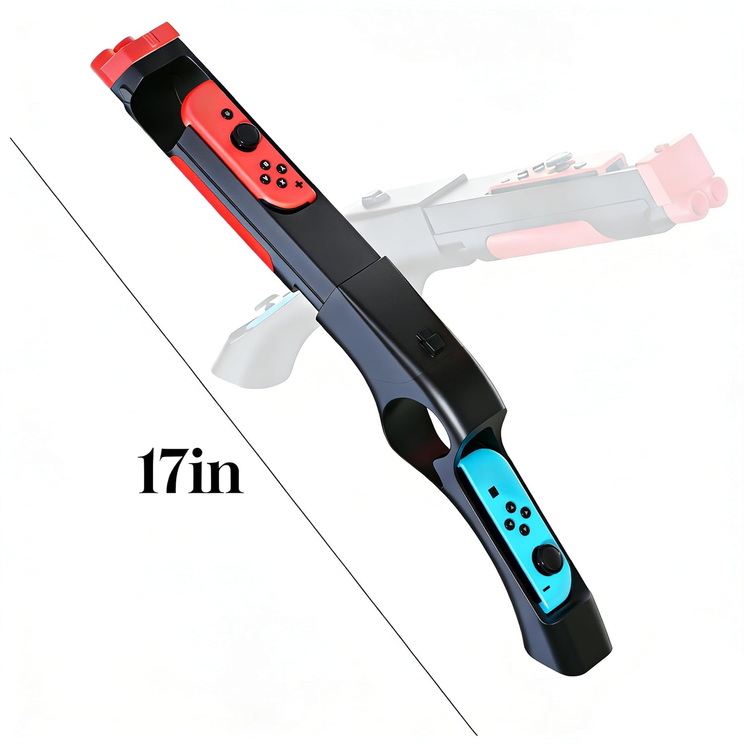 Gun Grip Controller Compatible with Nintendo Switch & Switch OLED, Motion Control Gaming Accessory for Shooting, Hunting and Action Games