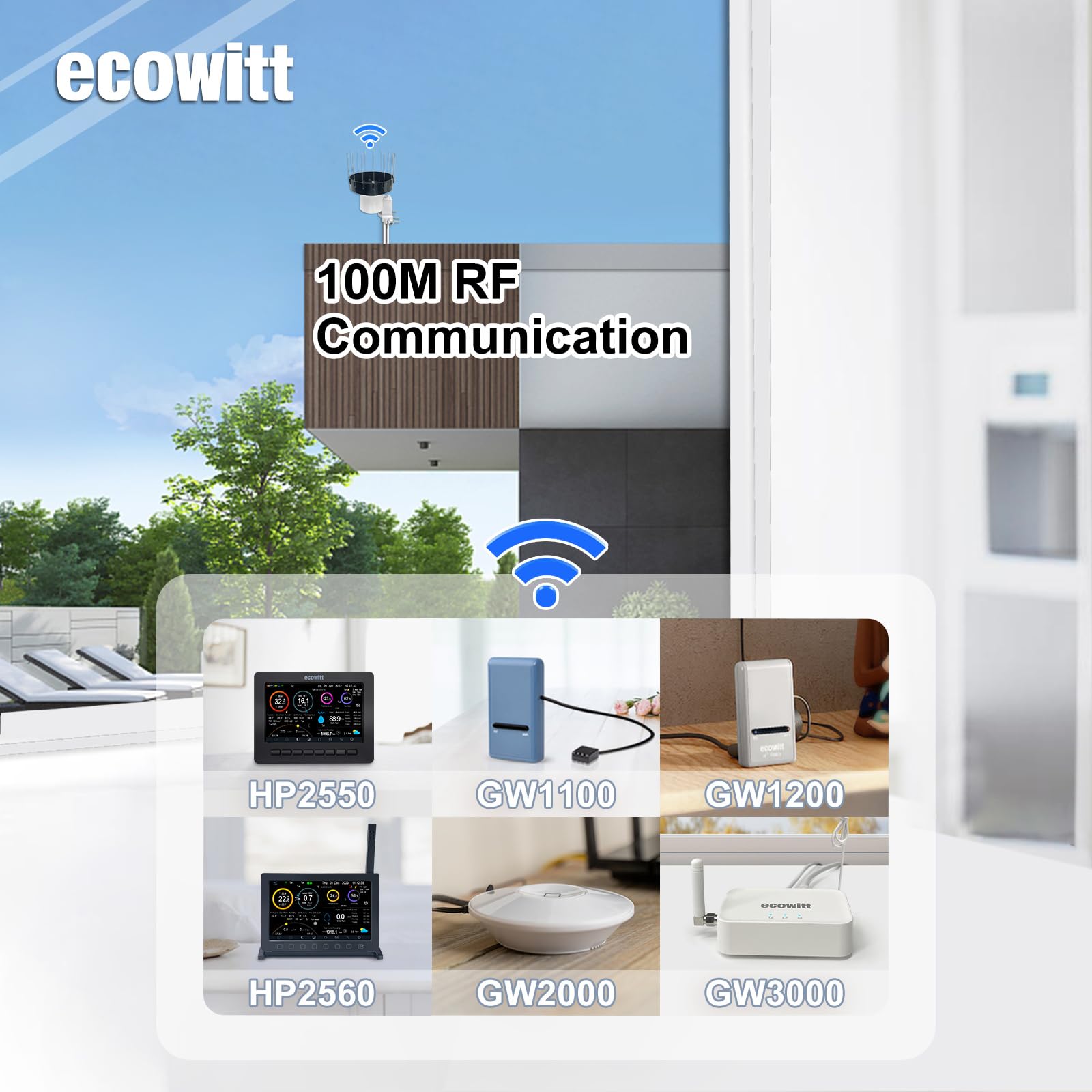 ECOWITT WH5370H bezprzewodowy cyfrowy deszczomierz (z termometrem), wysoce precyzyjny, samoopróżniający się zbiornik na deszcz o ulepszonej konstrukcji lejka 3,5 cm do monitorowania deszczu w czasie