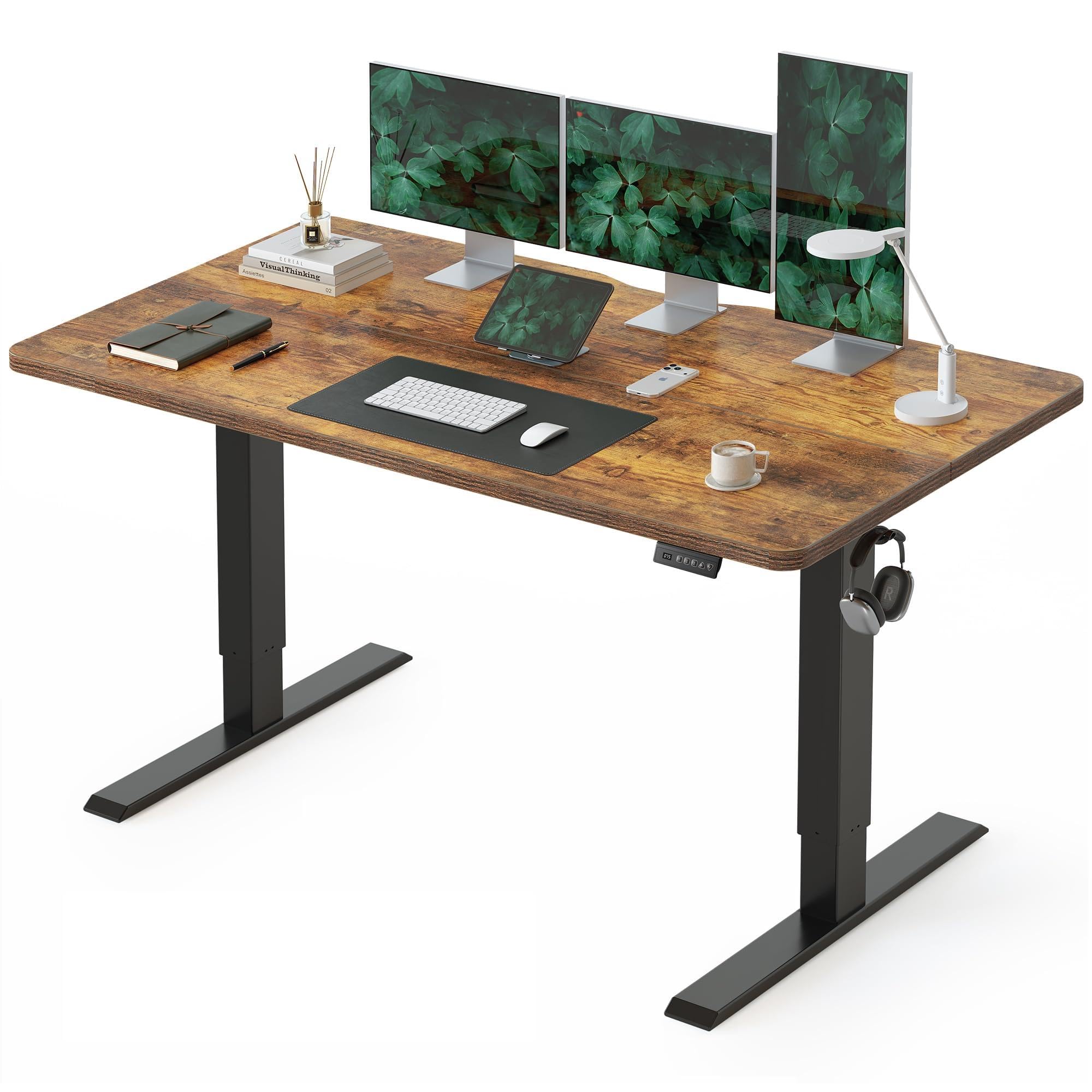 Amazon | FEZIBO 電動 昇降デスク スタンディングデスク 幅140cm 高さ