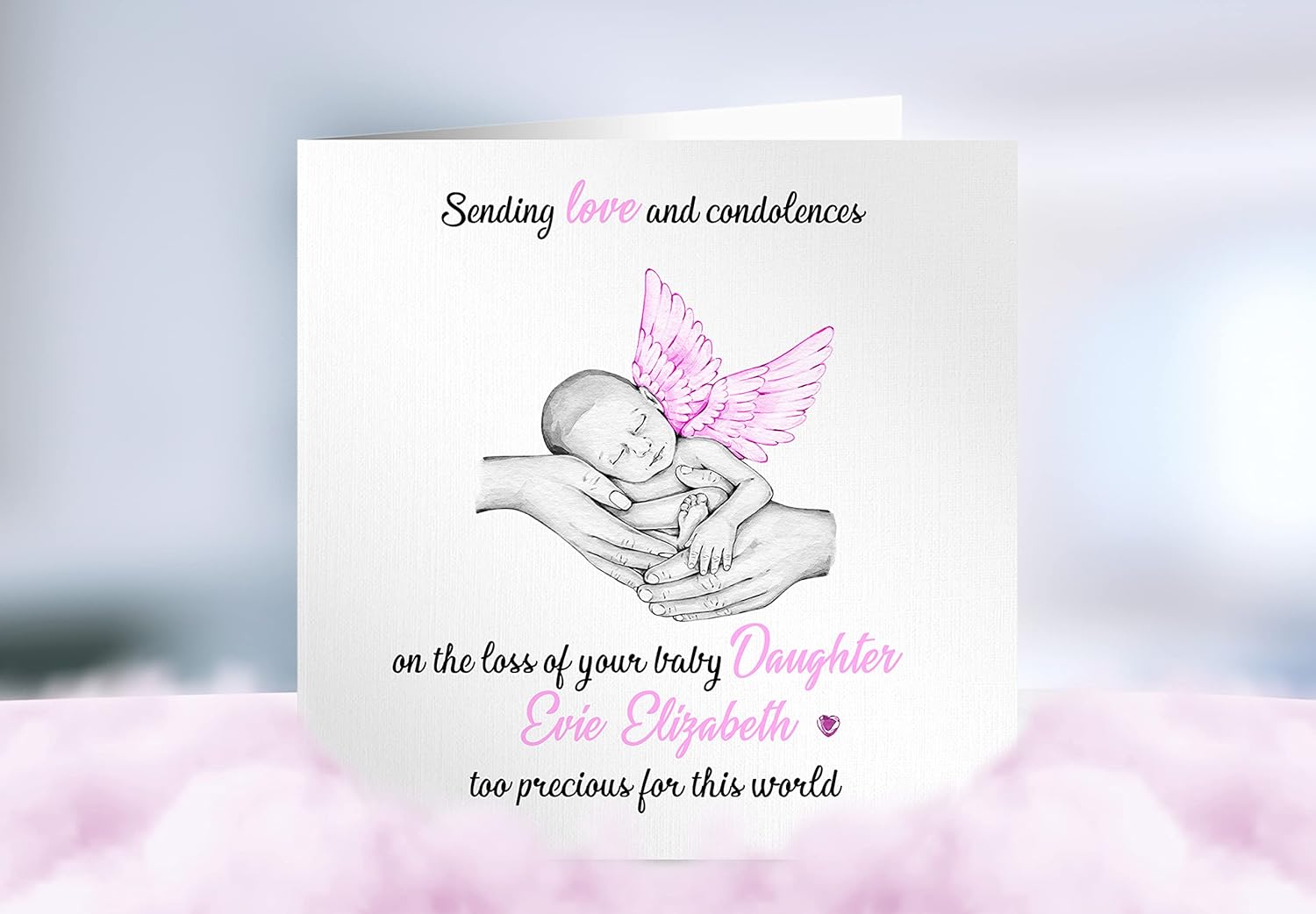 Handmade, Personalised, Baby Loss Card, for parents, grandparents ...