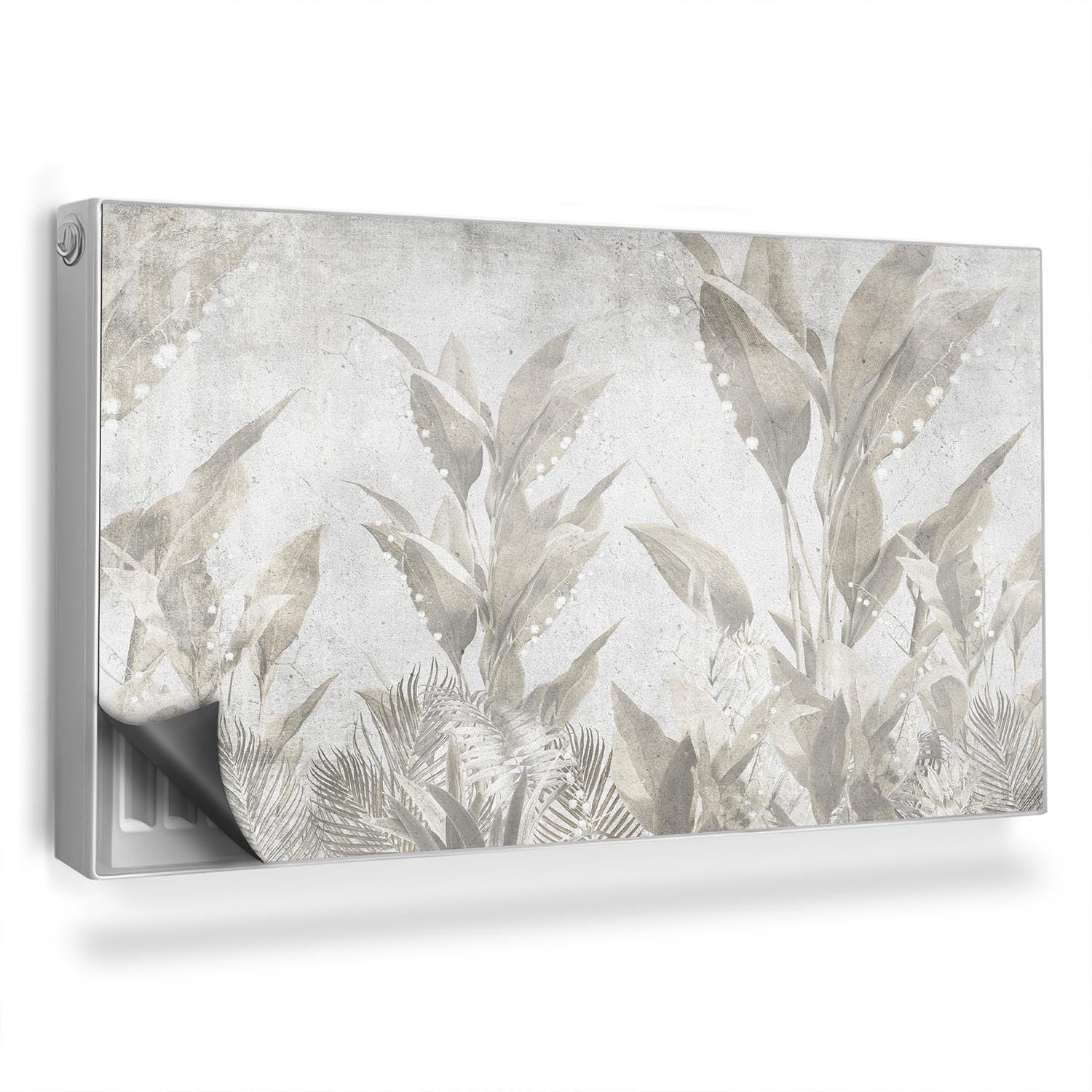 Cache Radiateur 110x60 cm avec Couverture Magnétique au Design Tropical Boho