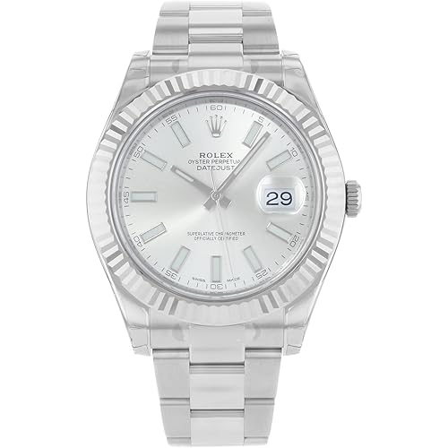 Rolex Datejust II 41mm Steel Silver Dial Men's Watch 116334
