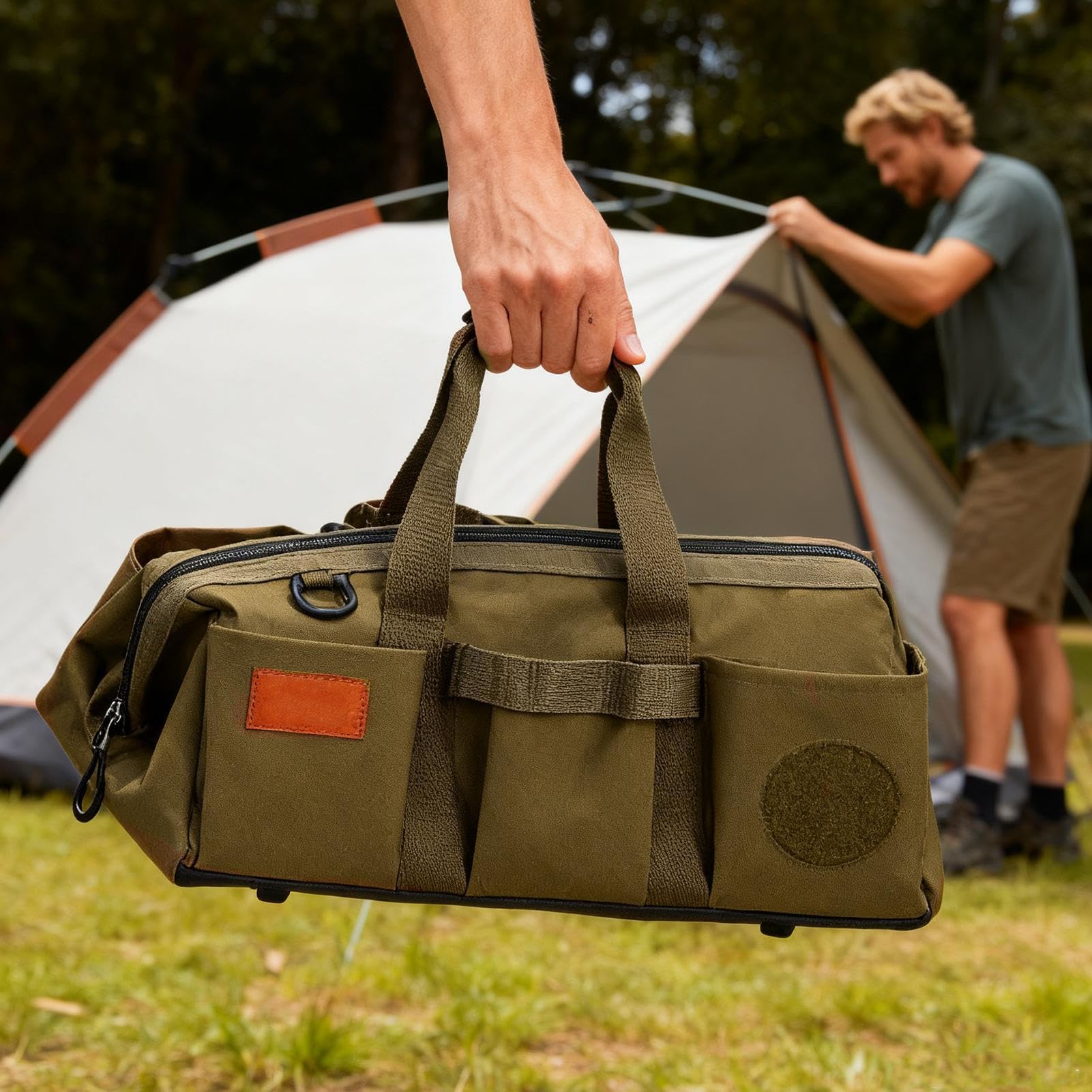 Sac À Sardines De Tente pour Camping Boîte À Piquets De Tente avec Plateau