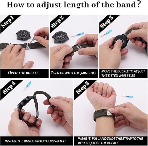 Miniatura 3 de Correa de nailon trenzada para Samsung Galaxy Watch 3 de 1.772in y 1.811in para HUAWEI Watch GT 23Pro de 1.811in, correa de reloj elástica de