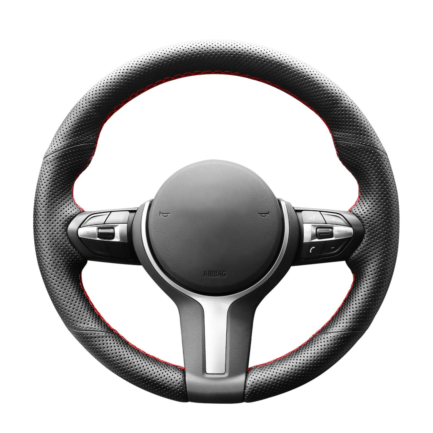 MEWANT Steering Wheel Wrap for BMW F87 M2 F80 M3 F82 M4 M5 F12 F13 M6 F85 X2 X5 M F86 X6 M F33 F30 M Sport