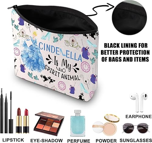 Miniatura 3 de Bolsa de maquillaje cosmética de Cenicienta Princesa Cenicienta Regalos Jaq & Gus Regalos Cenicienta Neceser Cenicienta Mercancía, Blanco, Ajuste